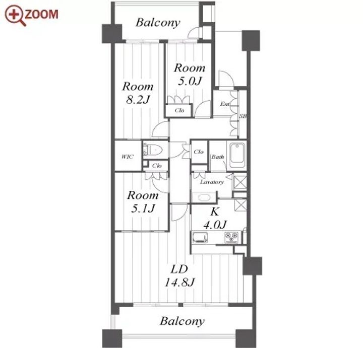 グランドメゾン星が丘山手D棟の間取り