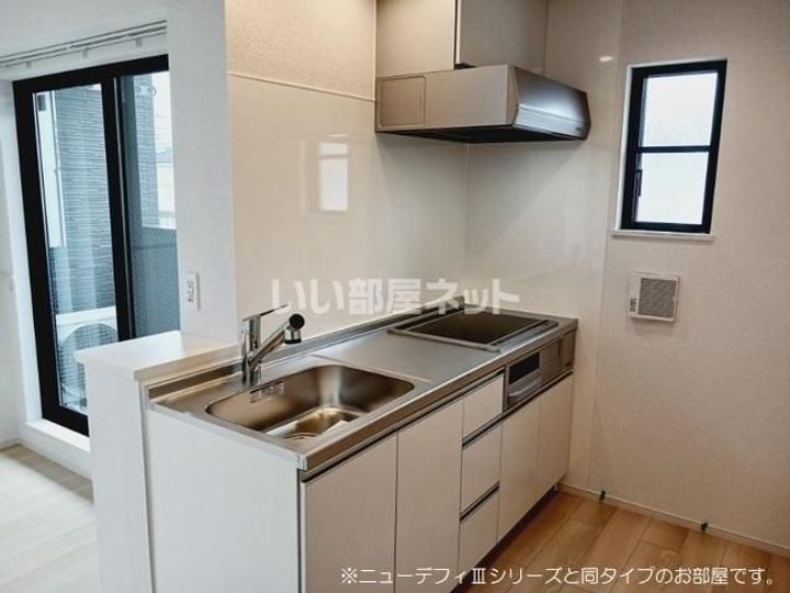 福島県福島市岡部字岡部(アパート)の賃貸物件のキッチン