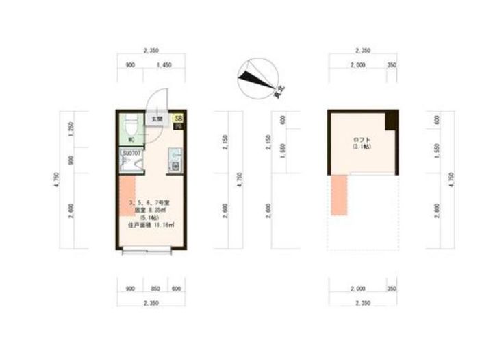 東京都杉並区成田東3(アパート)の賃貸物件の間取り