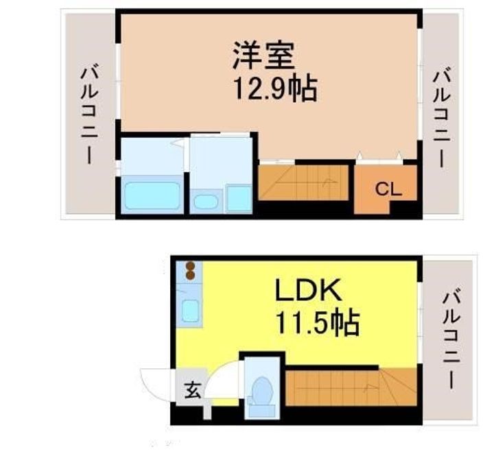 愛知県名古屋市東区泉2(マンション)の賃貸物件の間取り
