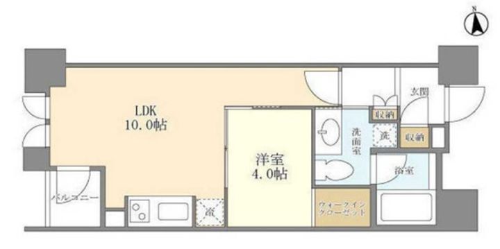東京都港区新橋6(マンション)の賃貸物件の間取り