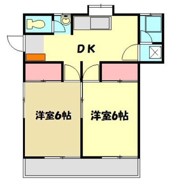 的場平塚第2アパートの間取り