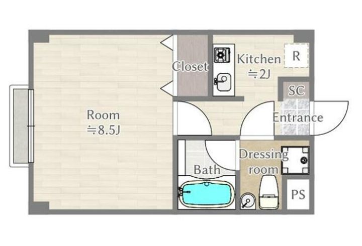 東京都東村山市栄町2(マンション)の賃貸物件の間取り