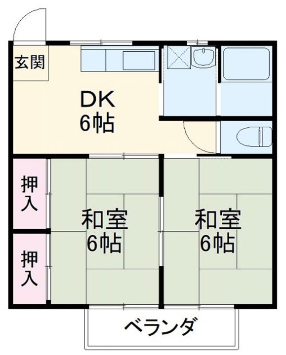 神奈川坂荘A棟の間取り