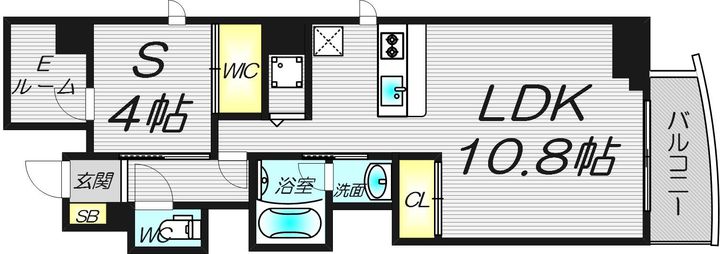 大阪府大阪市中央区久太郎町2の賃貸マンションの間取り