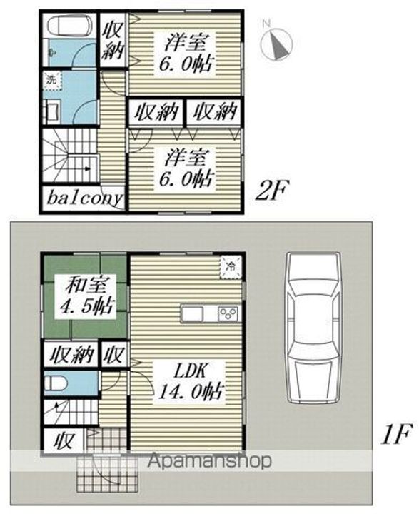 千葉県香取郡東庄町笹川い(一戸建)の賃貸物件の間取り
