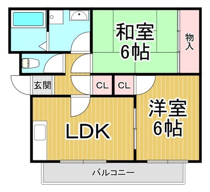 兵庫県西宮市広田町(アパート)の賃貸物件の間取り