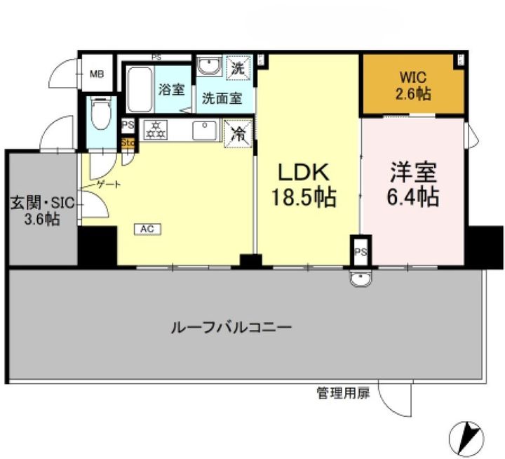 神奈川県横浜市都筑区川和町(マンション)の賃貸物件の間取り