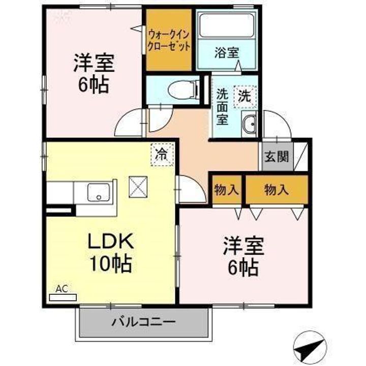 山形県山形市成沢西3(アパート)の賃貸物件の間取り
