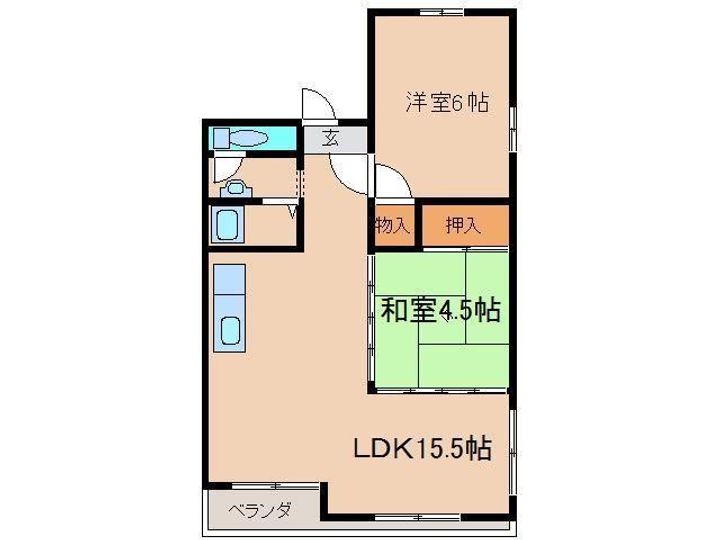 作町ロイヤルマンションの間取り