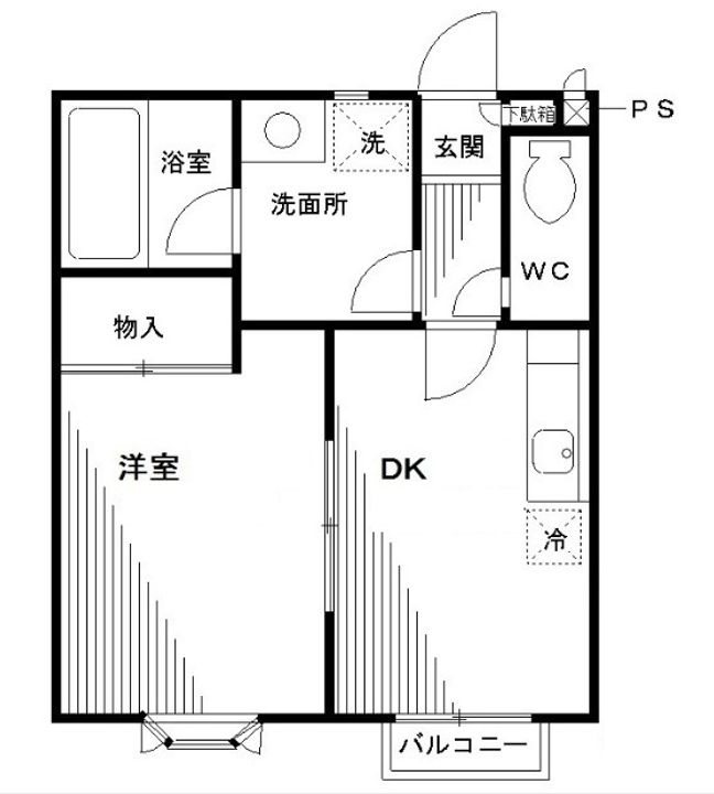 千葉県松戸市岩瀬(アパート)の賃貸物件の間取り