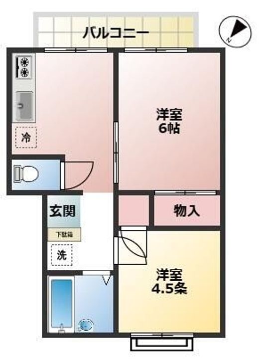 東京都八王子市長房町(アパート)の賃貸物件の間取り