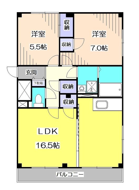 東京都練馬区高松1(マンション)の賃貸物件の間取り