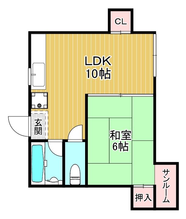 大阪府大阪市城東区蒲生3(アパート)の賃貸物件の間取り