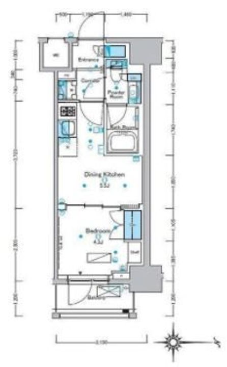 東京都台東区千束2(マンション)の賃貸物件の間取り