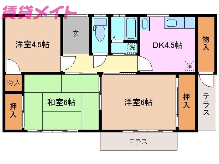 三重県四日市市尾平町(一戸建)の賃貸物件の間取り
