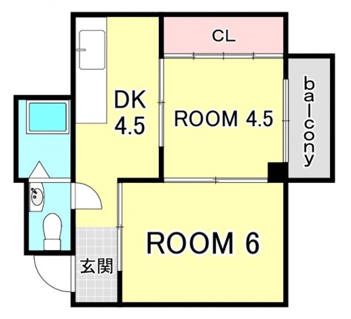 広島県広島市中区大手町5(マンション)の賃貸物件の間取り