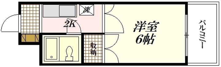 スカイコーポ温品の間取り