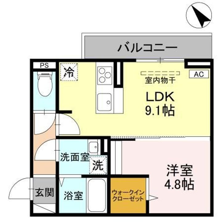 新潟県新潟市中央区幸西2(アパート)の賃貸物件の間取り