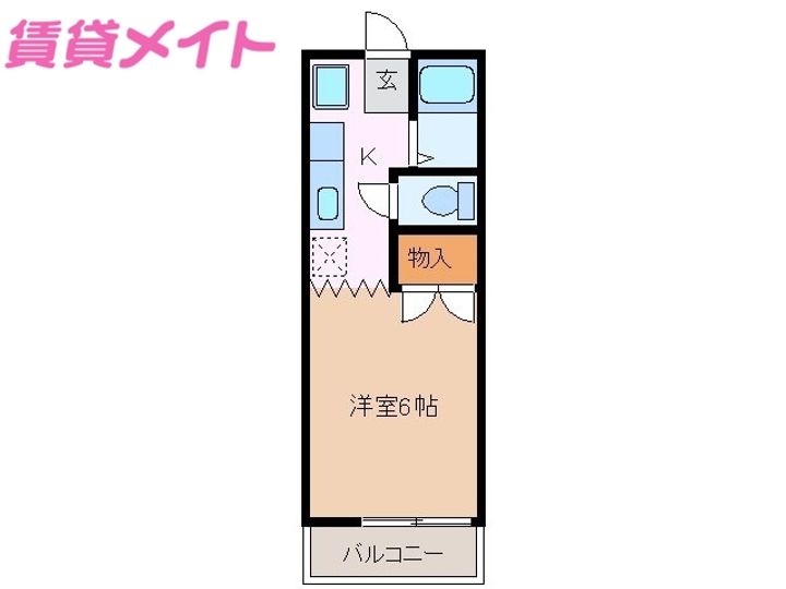 パティオ西山C棟の間取り