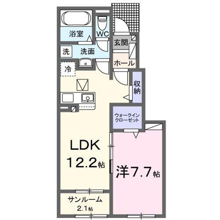 熊本県菊池市泗水町住吉(アパート)の賃貸物件の間取り