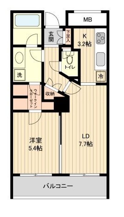 東京都港区港南2(マンション)の賃貸物件の間取り