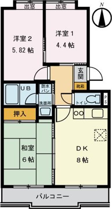 東京都小平市花小金井7(マンション)の賃貸物件の間取り
