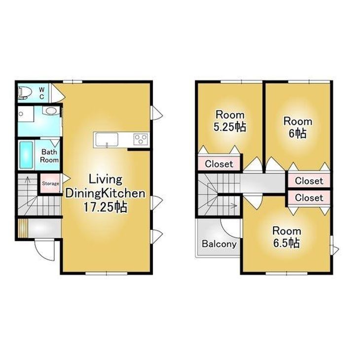 栃木県宇都宮市竹林町(一戸建)の賃貸物件の間取り