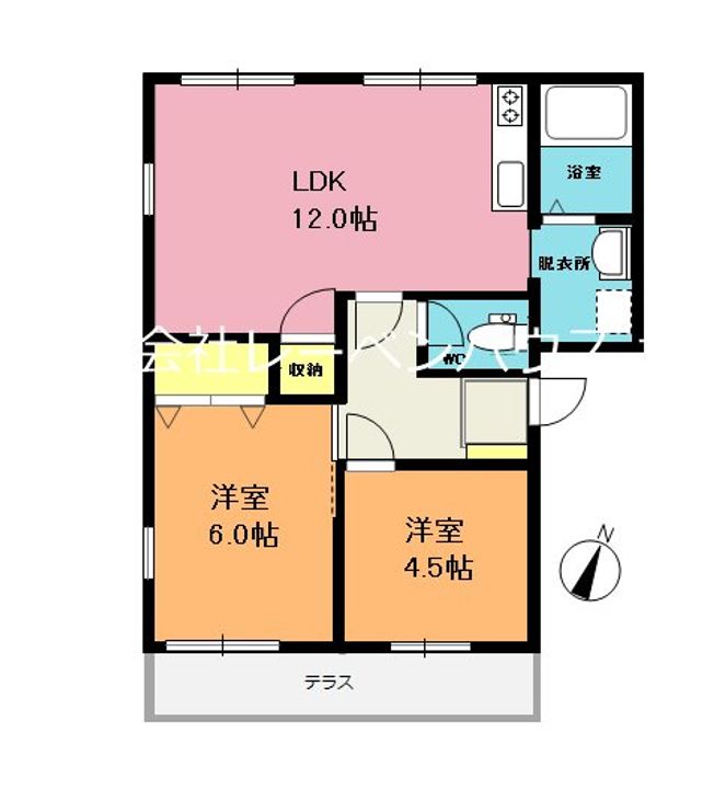 ハイツ清水Aの間取り