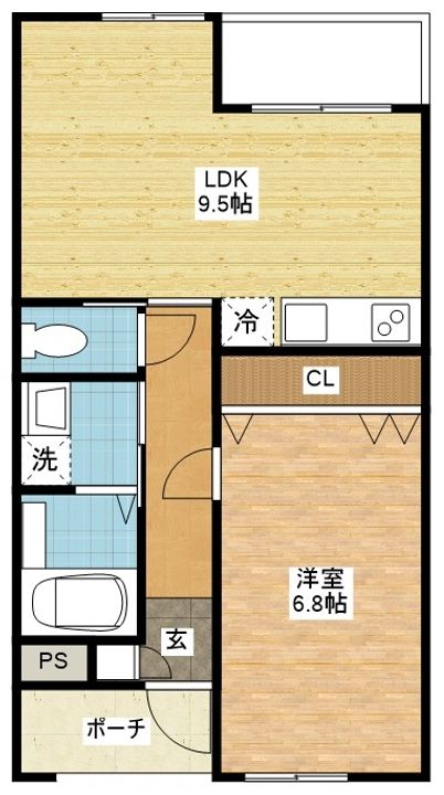長崎県長崎市女の都1(アパート)の賃貸物件の間取り