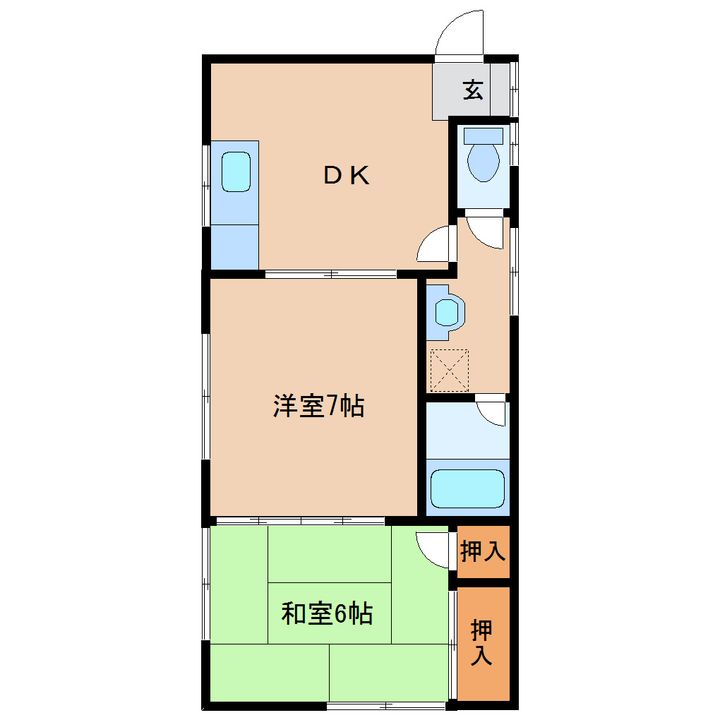 高木コーポの間取り