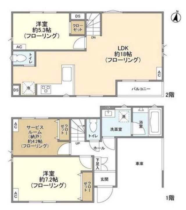 東京都杉並区阿佐谷北3(一戸建)の賃貸物件の間取り