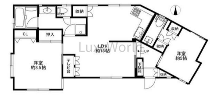神奈川県横浜市港北区大曽根1(アパート)の賃貸物件の間取り
