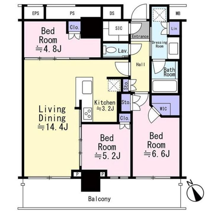 ザ・タワー十条の間取り