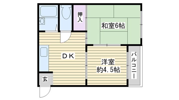 リブラン山内の間取り