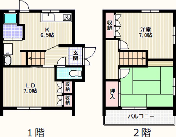 愛知県名古屋市天白区大根町(一戸建)の賃貸物件の間取り
