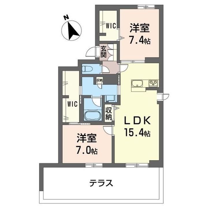 埼玉県さいたま市緑区大字中野田(マンション)の賃貸物件の間取り