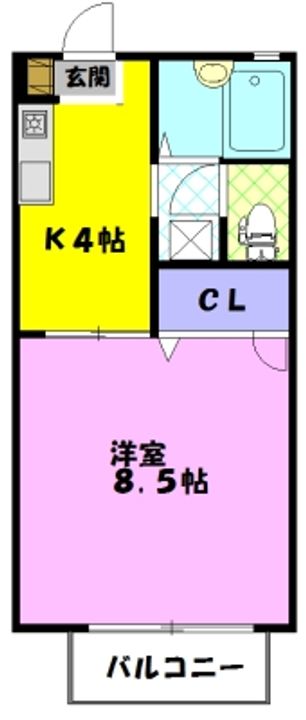 コーポいわもと Bの間取り