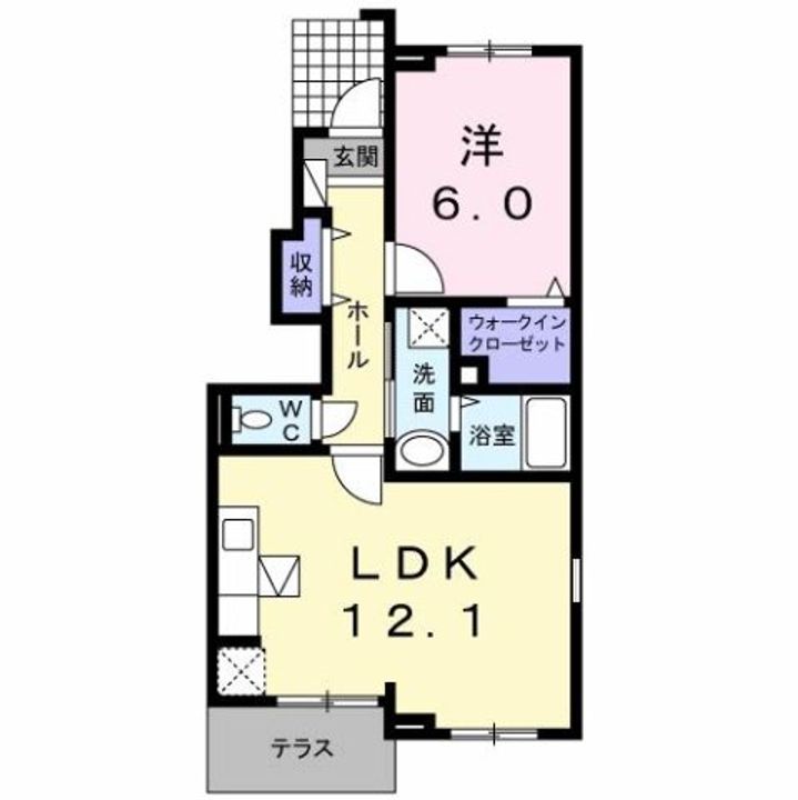 群馬県北群馬郡吉岡町大字大久保(アパート)の賃貸物件の間取り