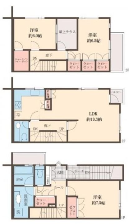 東京都新宿区中里町(一戸建)の賃貸物件の間取り