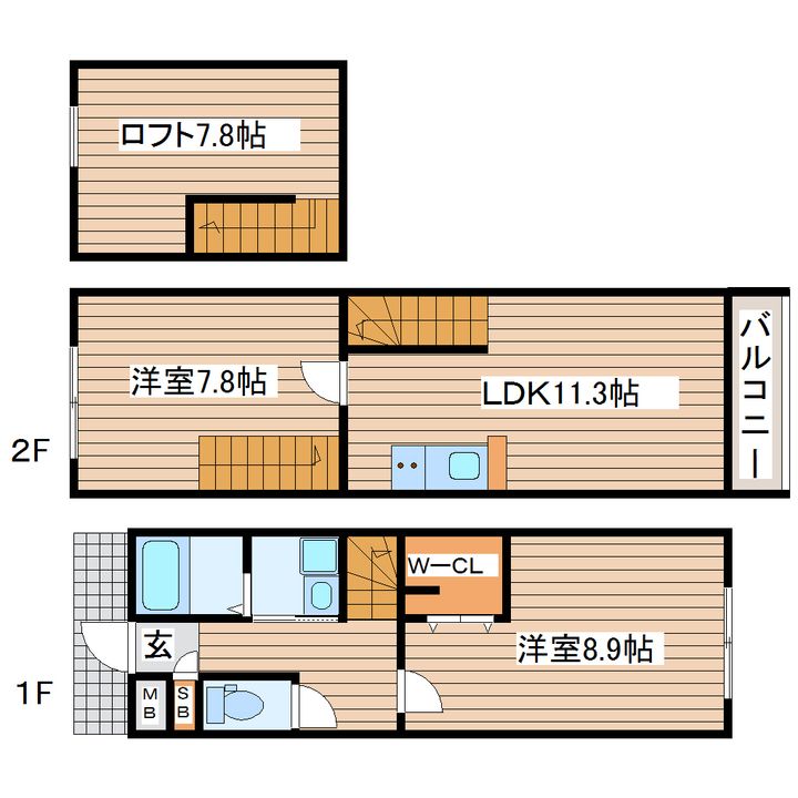 フェリス萩野町の間取り