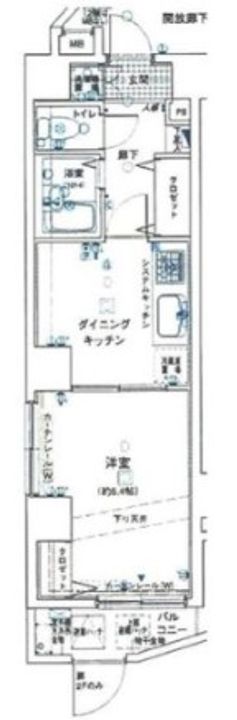 シンシア本郷三丁目の間取り