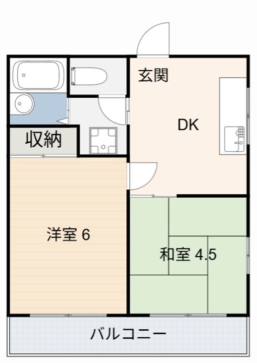 第2犬飼コーポの間取り