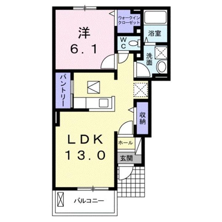 コンフォール若宮Aの間取り