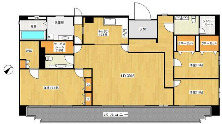 東京都文京区春日2(マンション)の賃貸物件の間取り