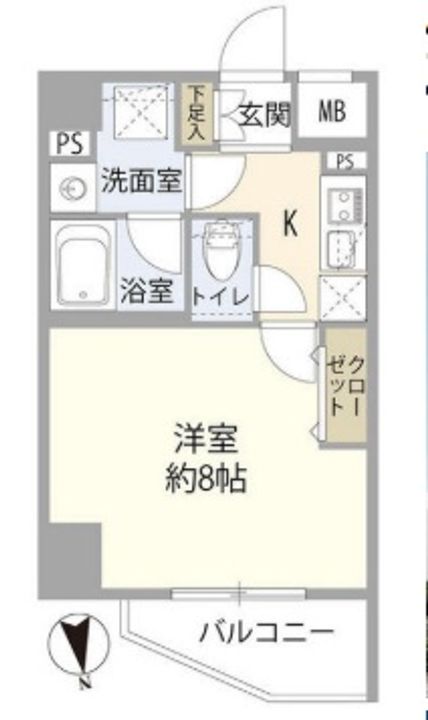 東京都文京区水道1(マンション)の賃貸物件の間取り