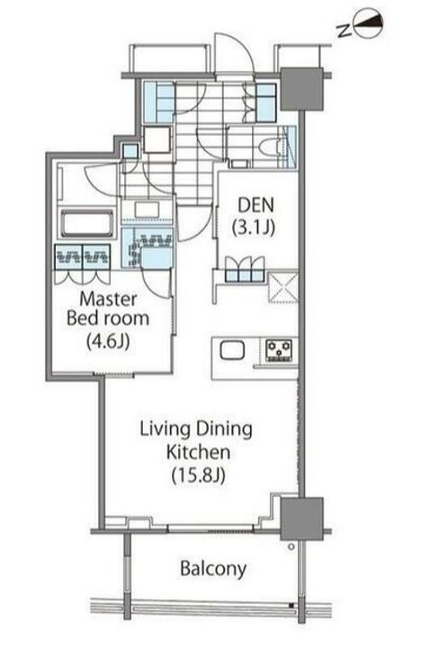 東京都新宿区新宿6(マンション)の賃貸物件の間取り