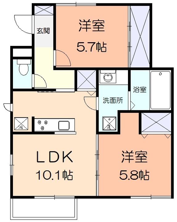 オークテラスの間取り
