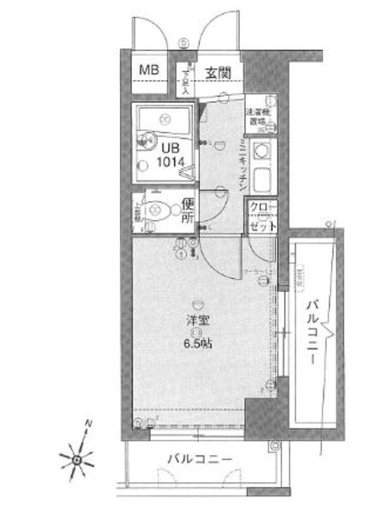 福岡県福岡市中央区六本松2(マンション)の賃貸物件の間取り