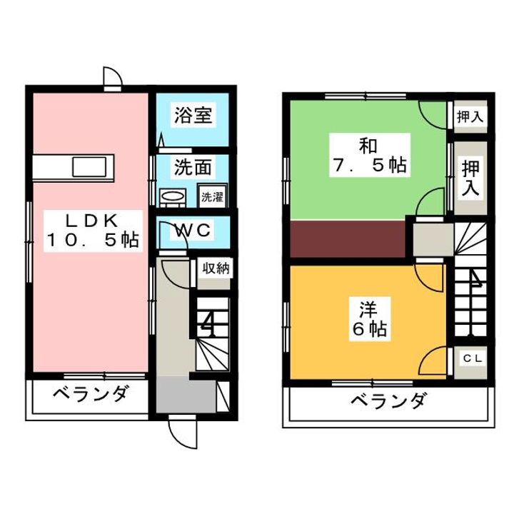 静岡県磐田市匂坂上(一戸建)の賃貸物件の間取り